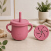 Vaso 2 en 1 - Sorbito y Porta Cereales Rosado