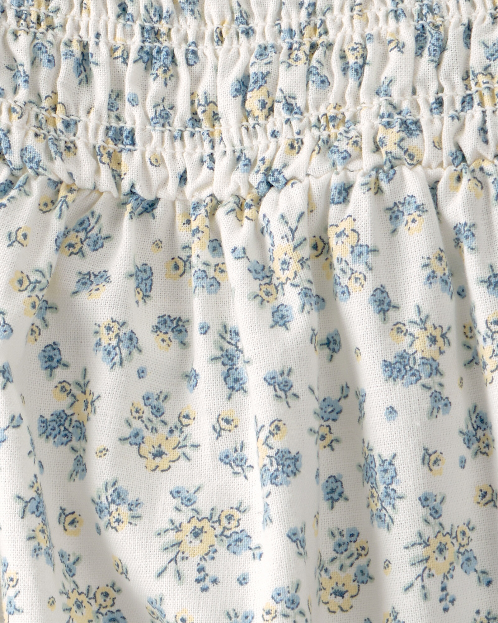 Body bombachudo de algodón orgánico, diseño floral Sin color