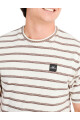 Remera O'Neill Textured Stripe Crew Crema