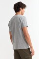 Remera básica manga corta GRIS MELANGE