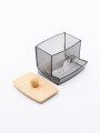 CAJA ORGANIZADORA TAPA DE BAMBU GRIS (V)