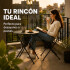 Set Juego Jardín Combohome Balcón Bistro Plegable 3 Piezas Negro 1