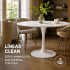 Mesa Comedor ComboHome Tulip Redonda Laqueada 90cm Premium Blanco 1