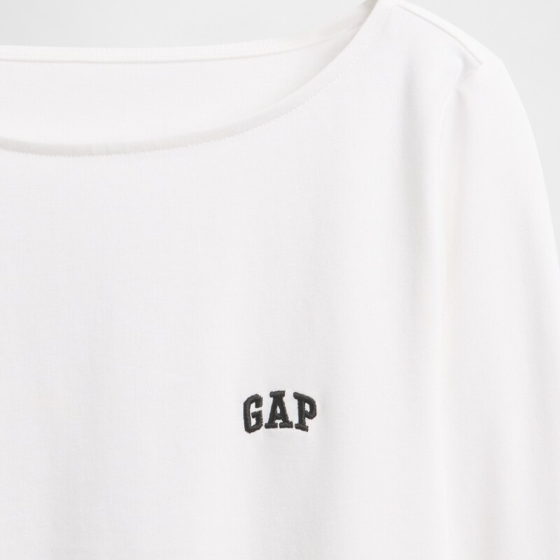INTL LS CROPPED BOAT TEE FRESH WHITE
