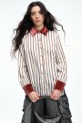 CAMISA COMBINADA VELVET Crema