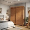 Ropero 2 Puertas Corredizas - Titanium Cinamomo