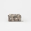 Mini bag Bloom en cuero snake print Taupe