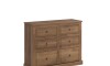 Cómoda 6 Cajones Madera Natural - Linea Mexicana Oscuro