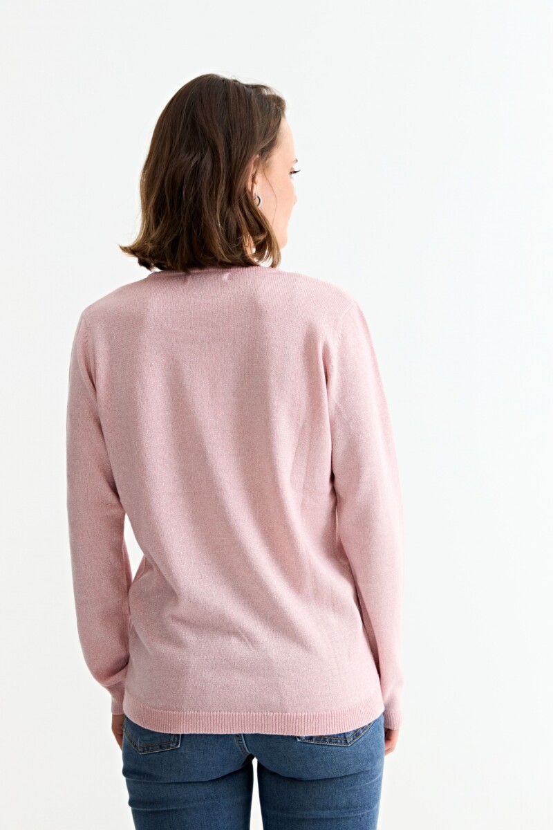Sweater hilo metálico ROSA