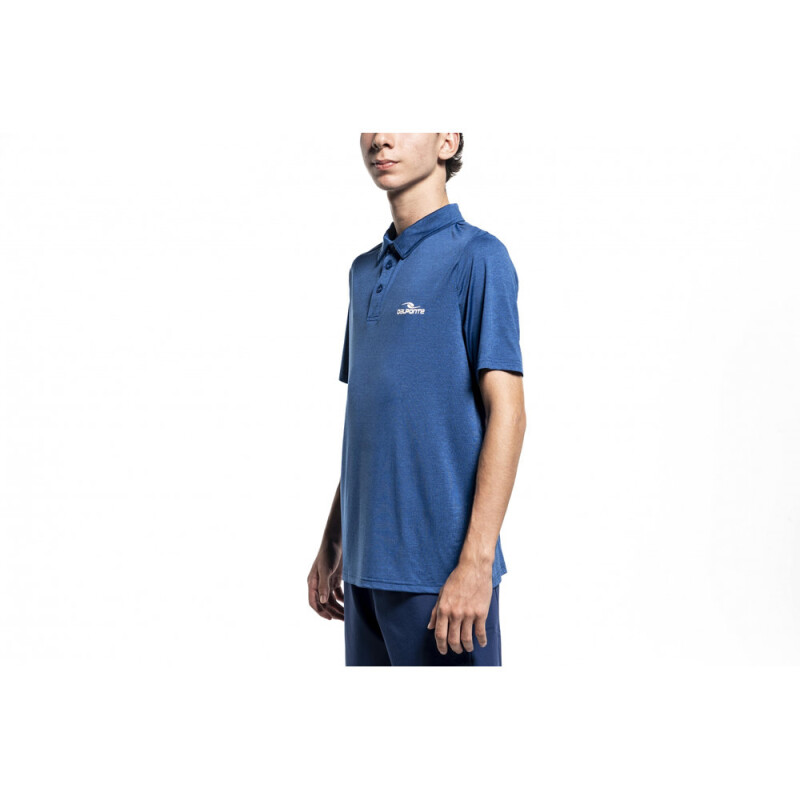 RAPID POLO T-SHIRT MEN BLACK BLUE MELANGE