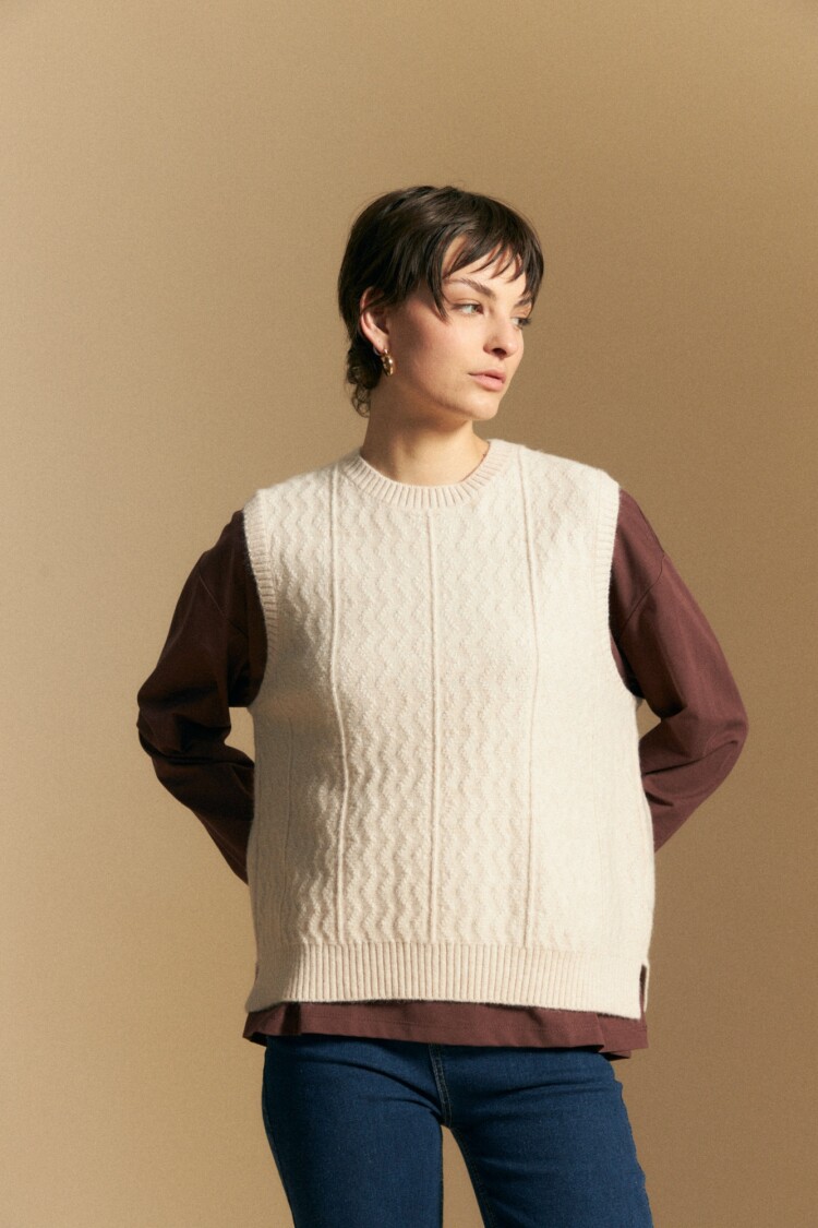 CHALECO FEIRA Beige Melange