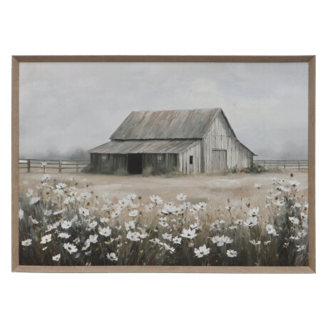 CUADRO CABIN II, 70X50 VERDE PAPEL F1W254006