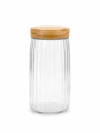 FRASCO VIDRIO BAMBU TRANSPARENTE