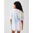 SS EXTRA RELAXED TUNIC TEE - TIE DYE COTTON CANDY