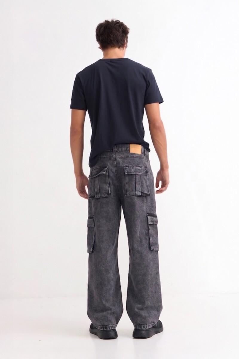 Jean baggy cargo NEGRO