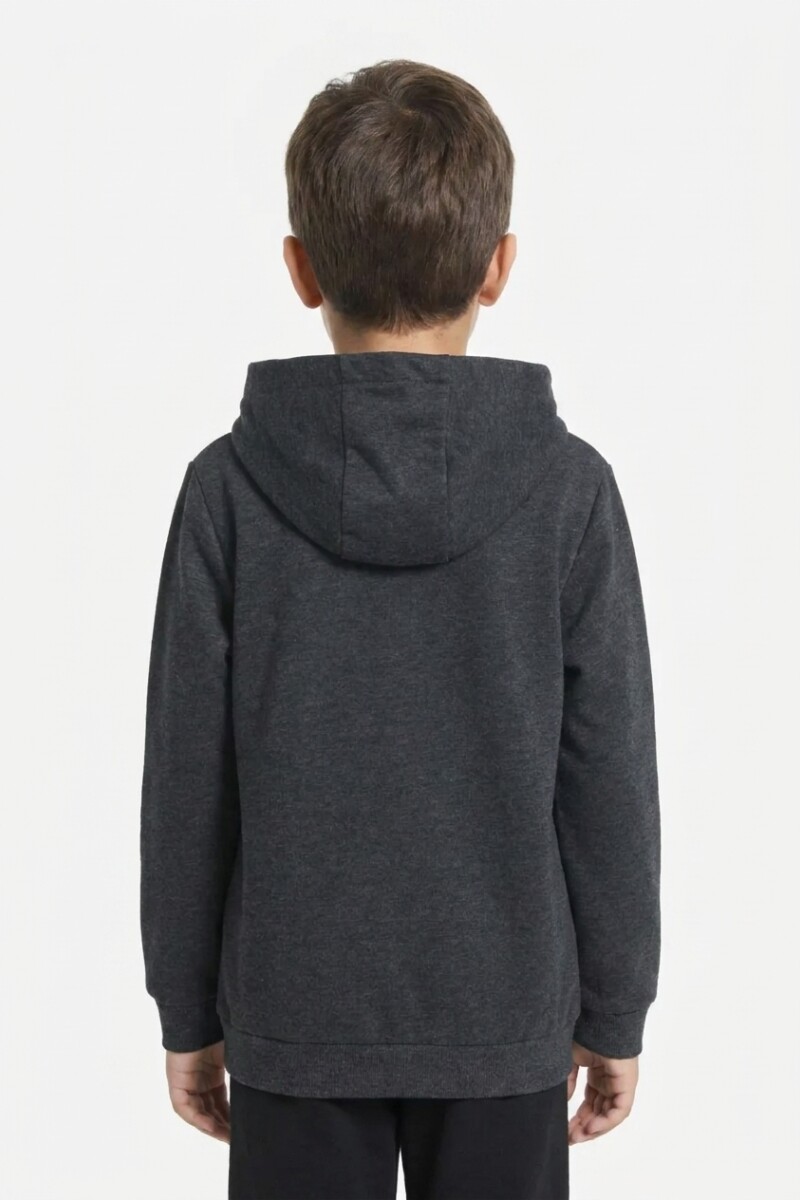 Buzo estampado GRIS OSCURO