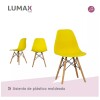 Pack 2 Sillas De Comedor Eames Lumax De Diseño Moderno Con Patas De Madera Amarillo