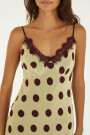 VESTIDO LENCERO LUNARES Amarillo