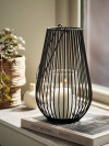 Farol MELIAS Ø21xH34cm negro Farol MELIAS Ø21xH34cm negro
