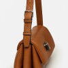 Cartera al hombro Leisure en efecto cuero graneado Cuoio