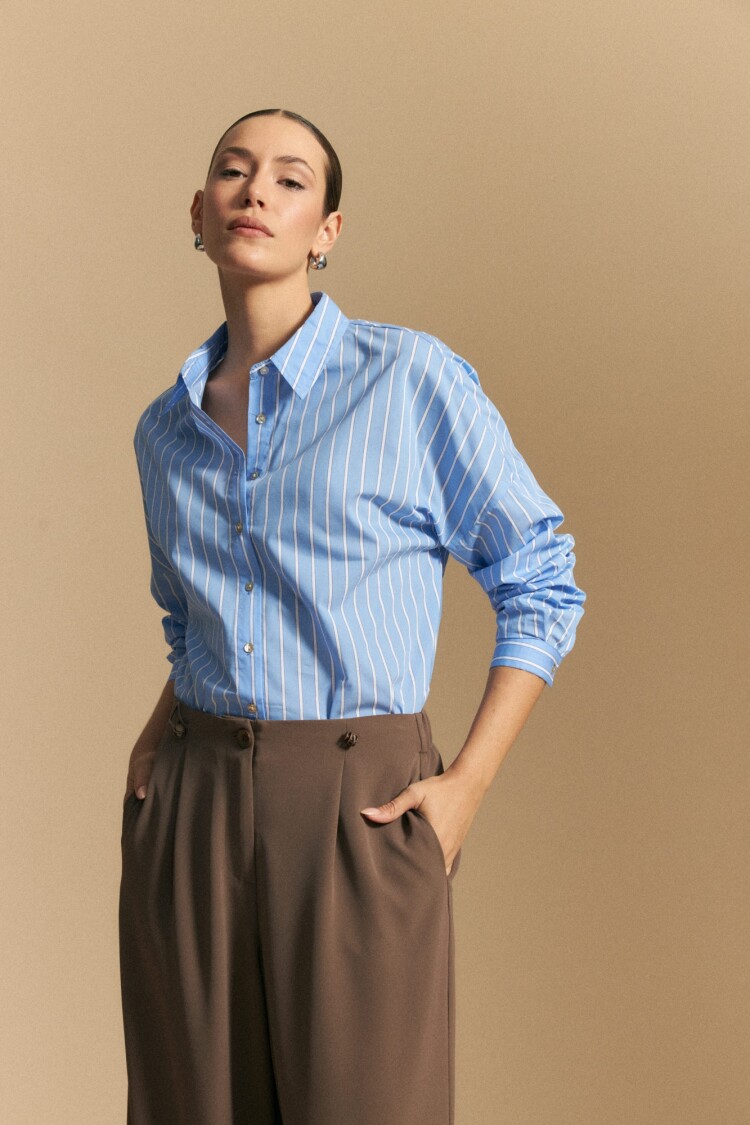 CAMISA MAIKO Celeste