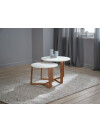 Mesas nido SVENSTRUP Ø60/50 blanco/roble Mesas nido SVENSTRUP Ø60/50 blanco/roble