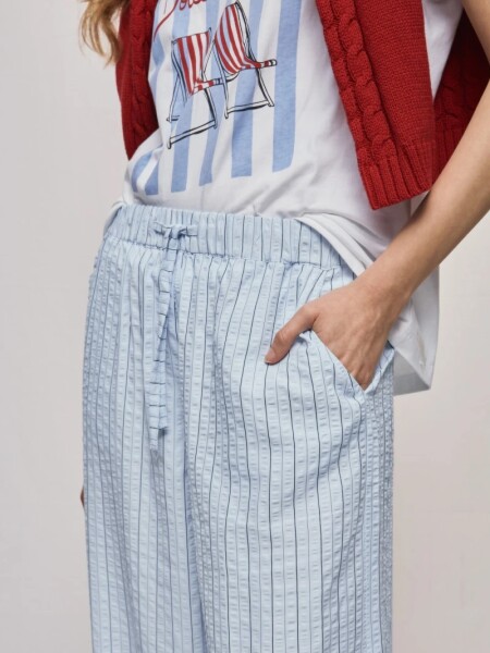 PANTALON D.CASSIN ROMA CELESTE
