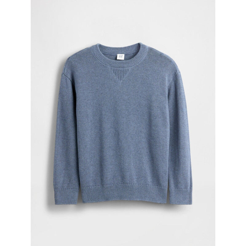 LS COTTON CREW BLUE RIDGE