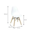 Silla DKR Base - En Madera - Infantil Blanco