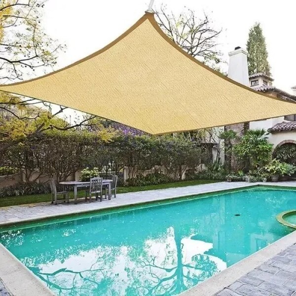 Vela Sombra 3x3 Cuadrada Beige Marrón Claro Vela Sombra 3x3 Cuadrada Beige Marrón Claro