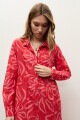 Maxi vestido estampa floral rojo