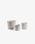 Set Low de 3 maceteros gris Ø 23,5 cm / Ø 16,5 cm / Ø 14 Set Low de 3 maceteros gris Ø 23,5 cm / Ø 16,5 cm / Ø 14