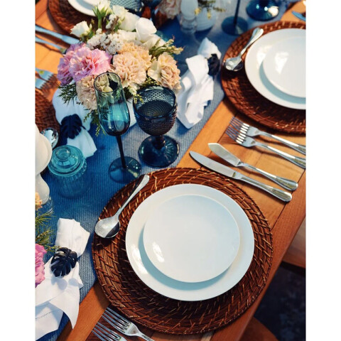 Plato p/ postre porcelana blanco "SOPHIA HO" 21cm. -TRAMONTINA TDC0106