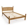 Cama 2 Plazas Corona 100% Madera Maciza Reforzada Marrón Clásico Cama 2 Plazas Corona 100% Madera Maciza Reforzada Marrón Clásico