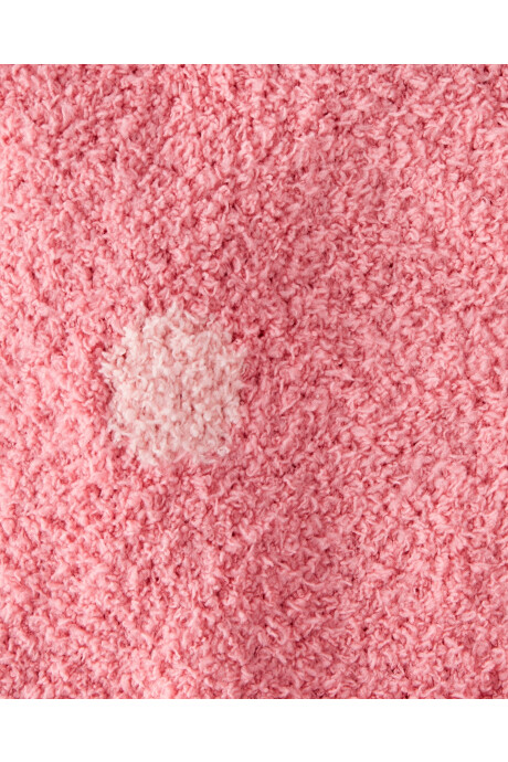 Manta de peluche, rosado, diseño lunares Sin color