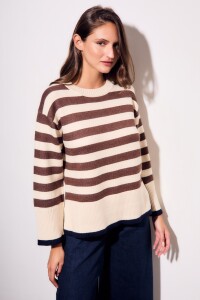 Sweater Rayado Marrón