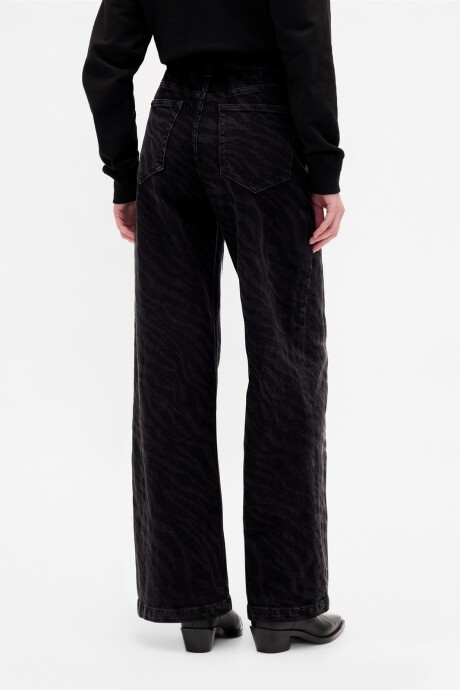 Jean Stride Tiro Alto Mujer Zebra Print