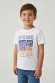 Remera m/c estampada Ride the Waves BLANCO