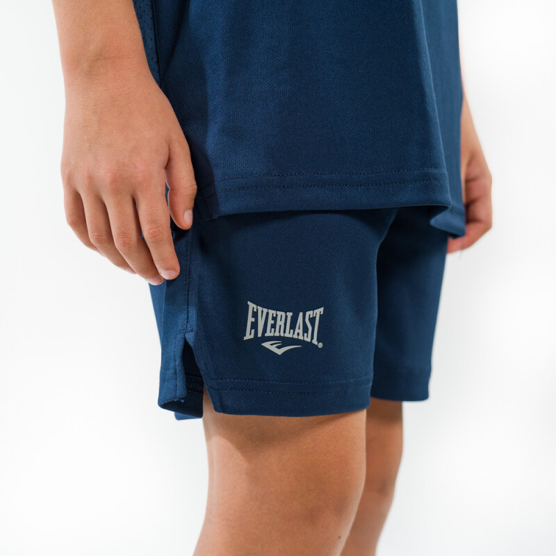 SHORT BOYS POLY LOGO-NA AZUL NAVI