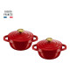 Set 2 Ollas Tefal 11cm | Mini-cocotte Air | Color rojo. Set 2 Ollas Tefal 11cm | Mini-cocotte Air | Color rojo.