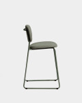 Taburete apilable Meli de chenilla verde y patas de metal verde FSC Mix Credit 65 cm Taburete apilable Meli de chenilla verde y patas de metal verde FSC Mix Credit 65 cm