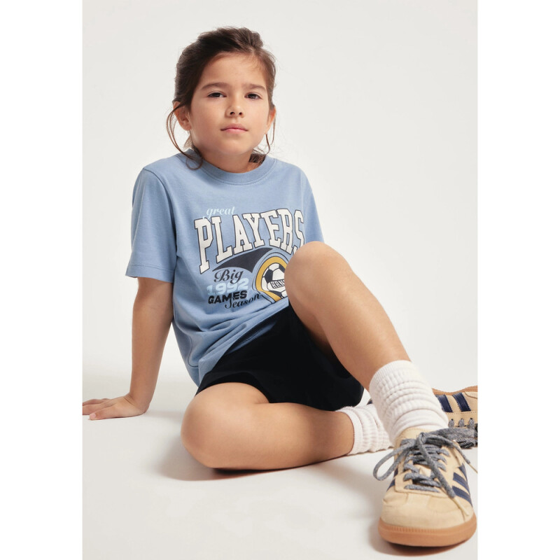 CAMISETA MM MASC AZUL CLARO