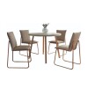 Juego de comedor - 4 sillas Soft Stellar Redonda - Marrón Juego de comedor - 4 sillas Soft Stellar Redonda - Marrón