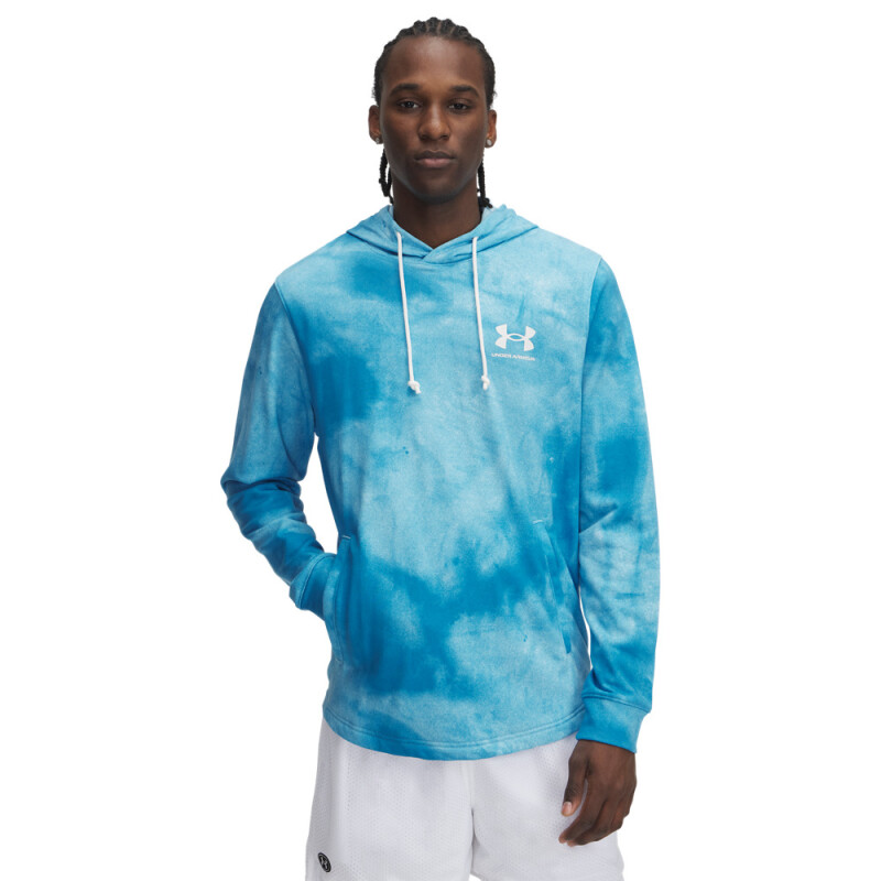 UA Rival Terry AOP Hood Q1-BLU BLU-452