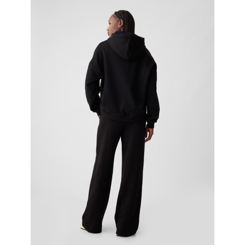 FRONT SEAM WIDE LEG PANT BLACK