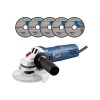 AMOLADORA ANGULAR GWS 700 115MM + 5 DISCOS BOSCH Amoladora Angular Gws 700 115mm + 5 Discos Bosch