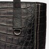 Shopper Vera En Cuero Graneado Croco Bridge Negro