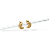 Caravanas oro Luna- Oro bajo - Sin piedra- CA8029 sinpiedra
