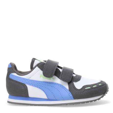 Championes Infantiles Puma Cabana Racer SL 20 V Blanco - Gris - Celeste