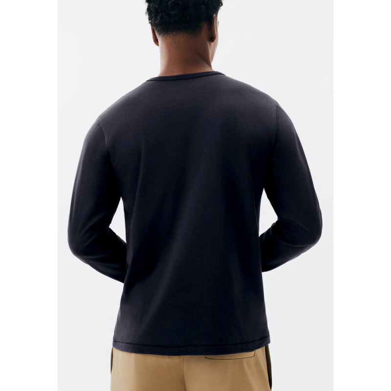 CAMISETA ML MASC PRETO ESCURO